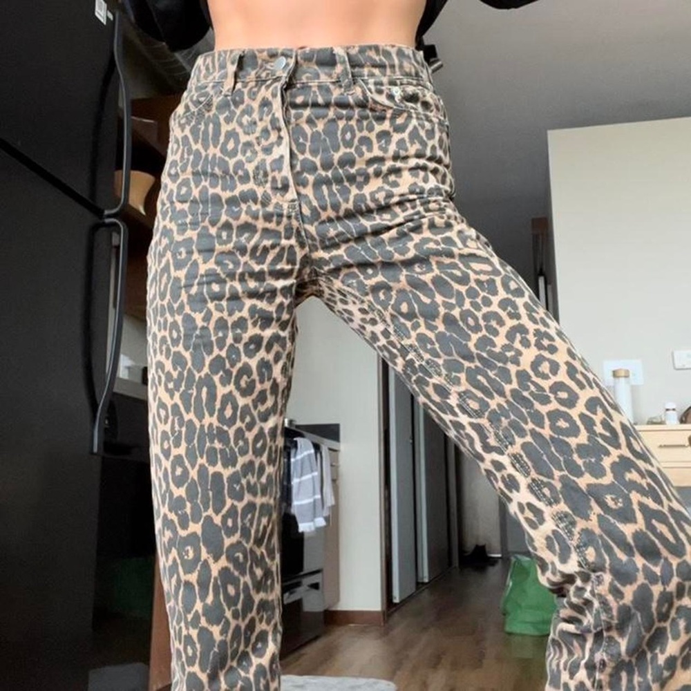 Zara leopard cheetah jeans
